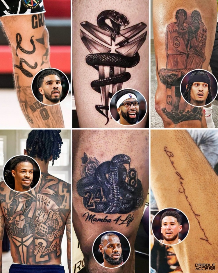 未曾遗忘！NBA球星们的科比纹身 詹眉莫兰特獭兔布克克拉克森都有